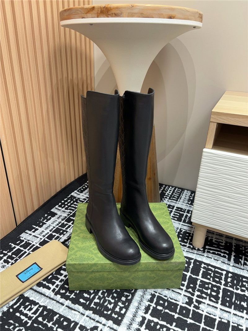 Gvc*1 black leather riding boots