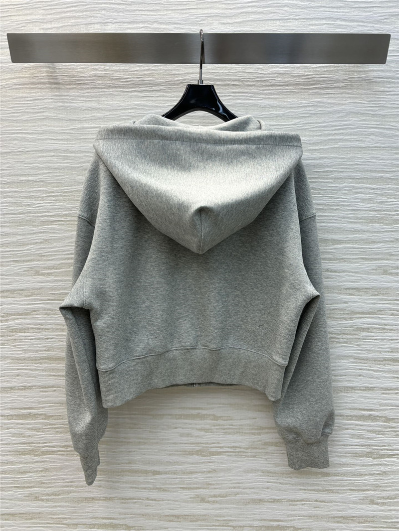 Gvc*1 logo-embossed grey hoodie
