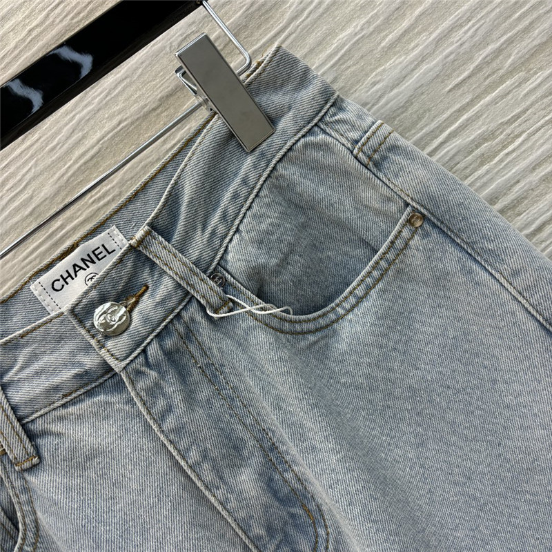 Ch**el light blue straight jeans