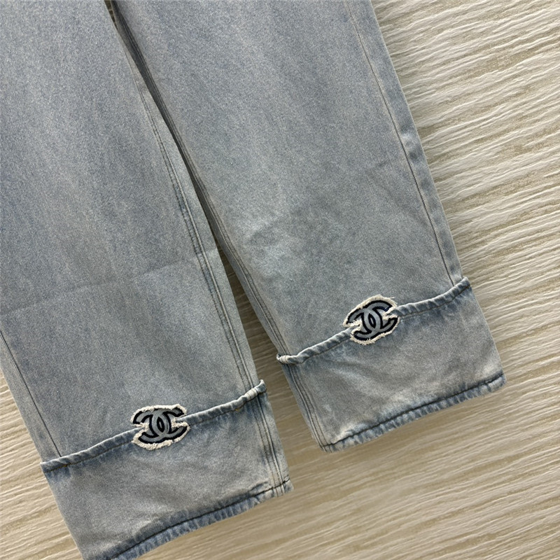 Ch**el light blue straight jeans