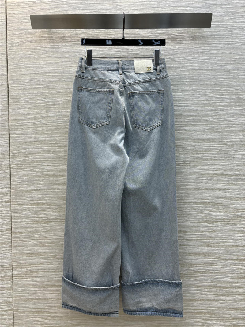 Ch**el light blue straight jeans