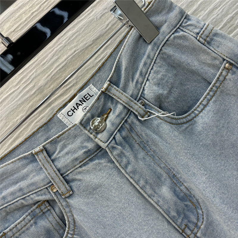 Ch**el light blue straight jeans