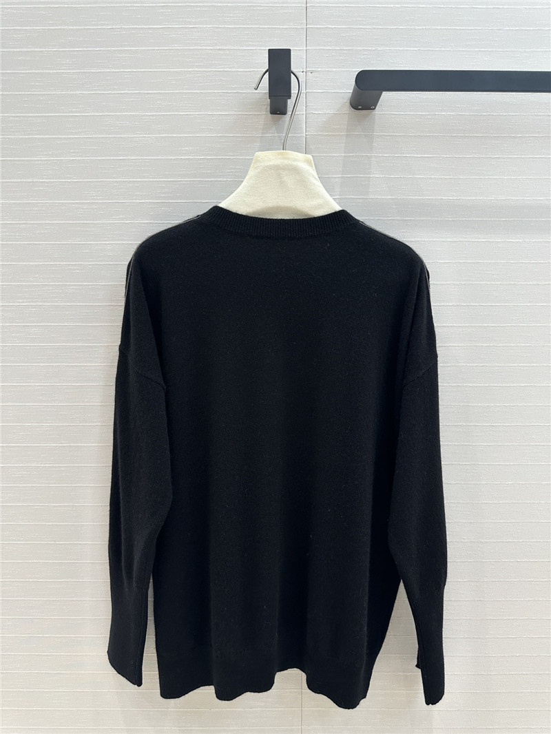 BC Crewneck Black Cashmere Sweater