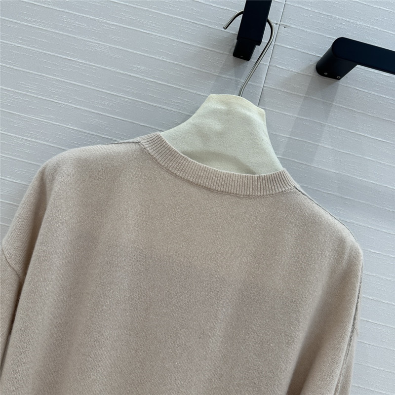 BC Crewneck Beige Cashmere Sweater