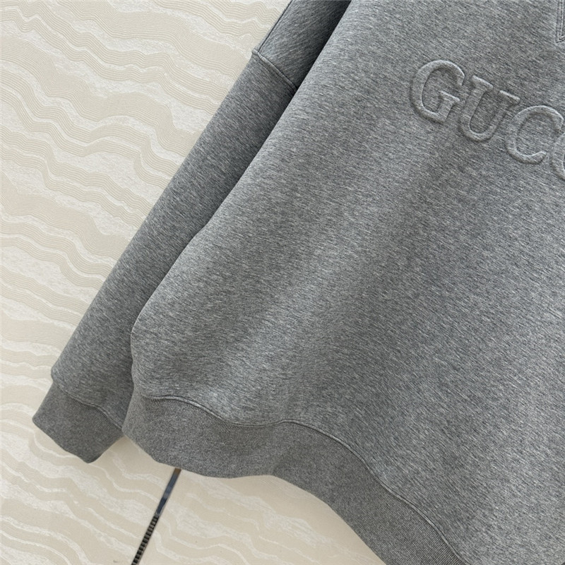 Gvc*1 logo-embossed gray sweatshirt