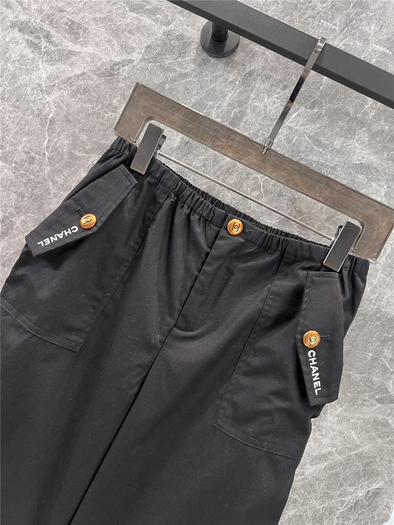 Ch**el pocket cargo wide-leg pants