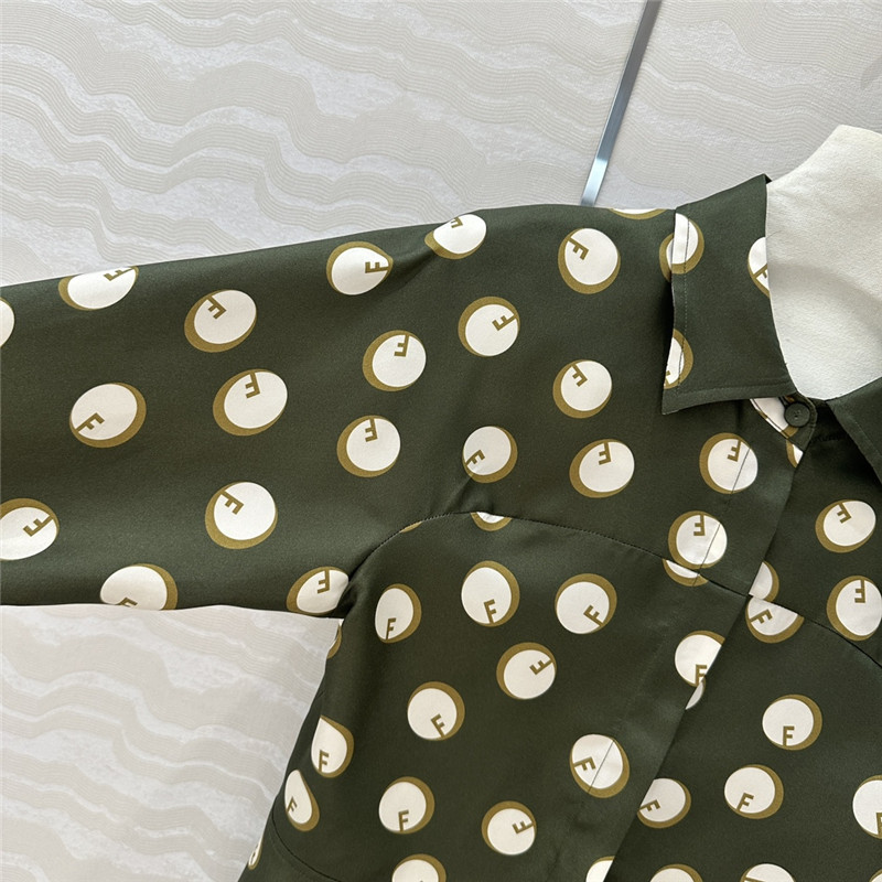 F**di polka dot print silk shirt