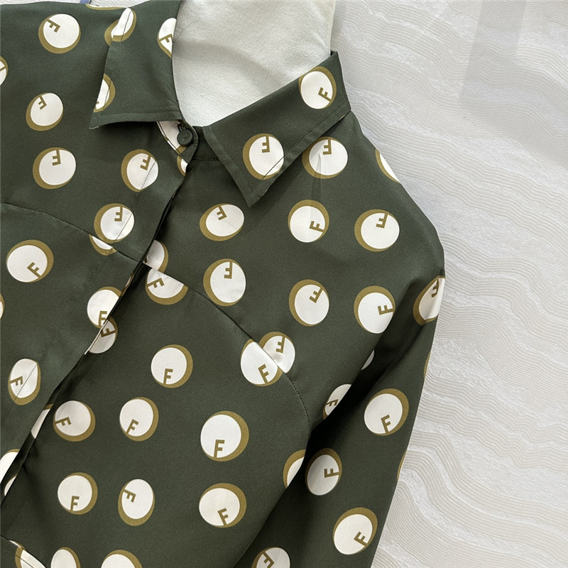 F**di polka dot print silk shirt