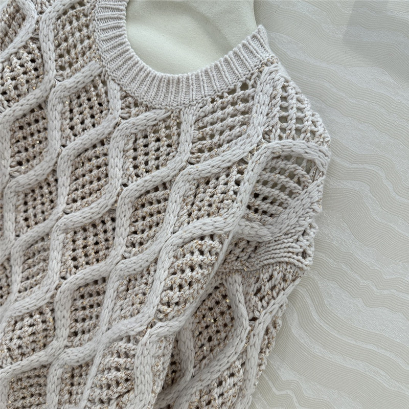 BC Cashmere Dazzling Net & Cable Sweater