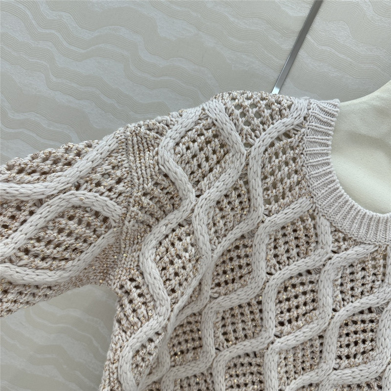 BC Cashmere Dazzling Net & Cable Sweater