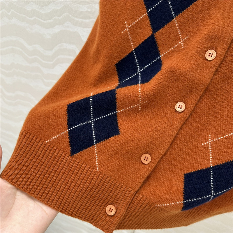 Miu Miu Tobacco Cashmere Cardigan Brown