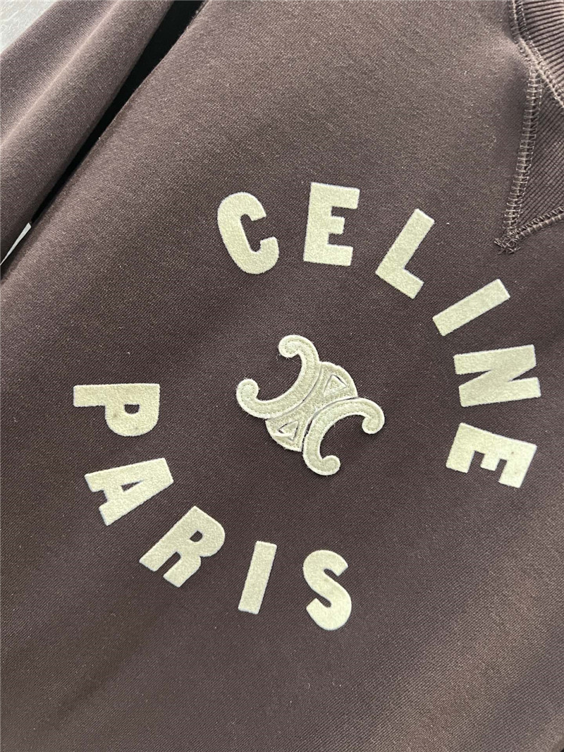 Ce1i*e triomphe fleece sweatshirt brown