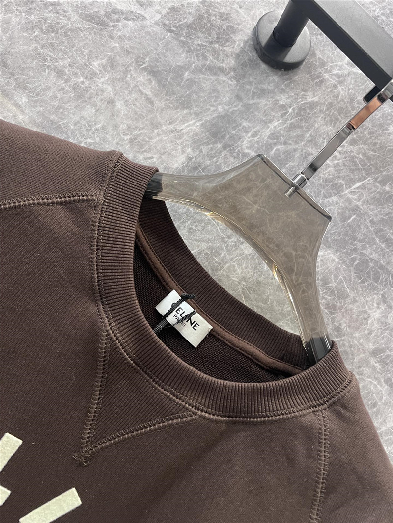 Ce1i*e triomphe fleece sweatshirt brown