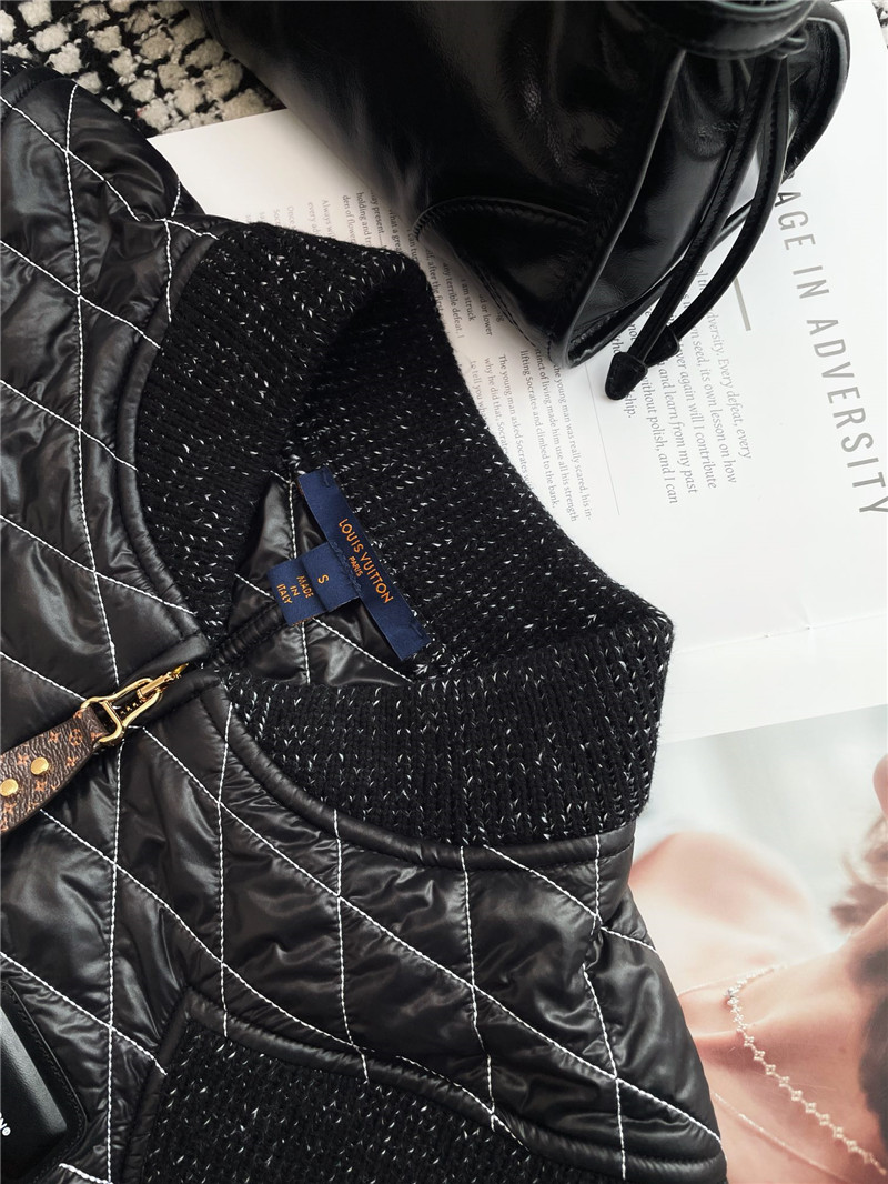 l0vis vvtt0n lv contrast fabric D1am0nd jacket