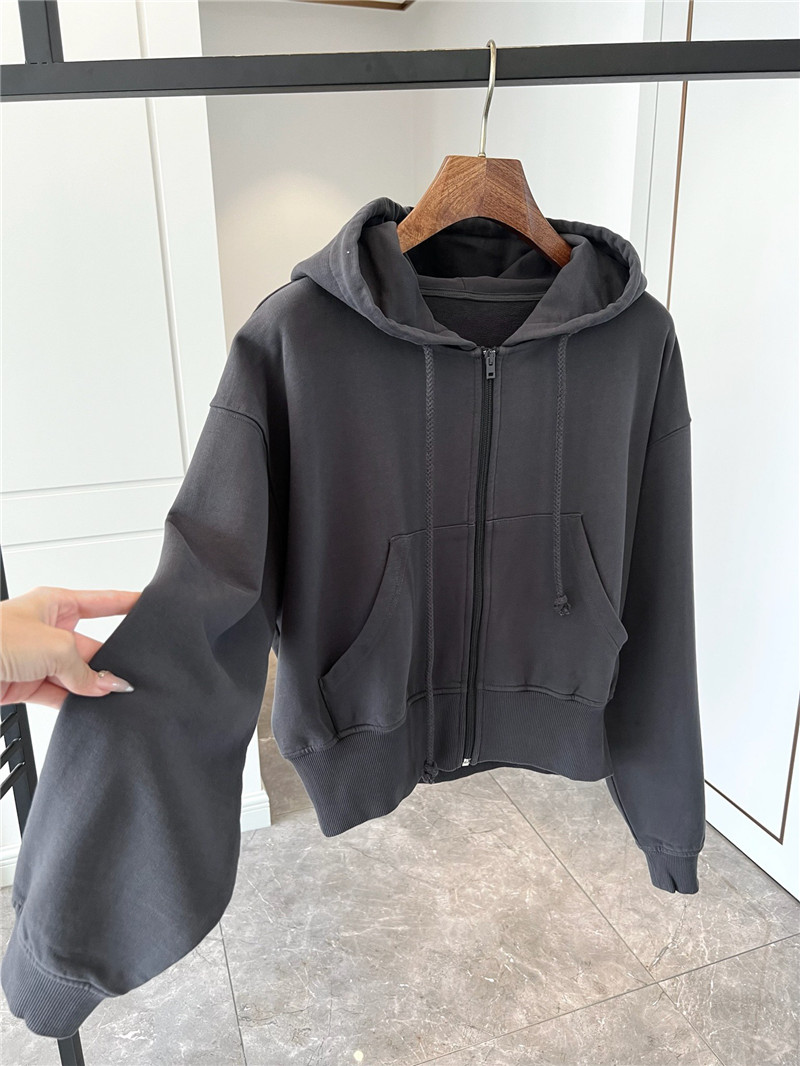 acne studios hooded zip-up sweatshirt