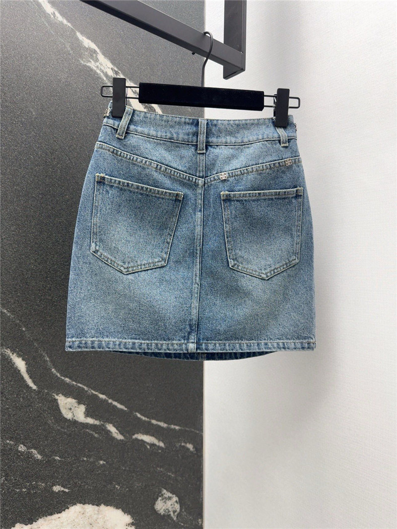 Givenchy denim skirt with metal chain