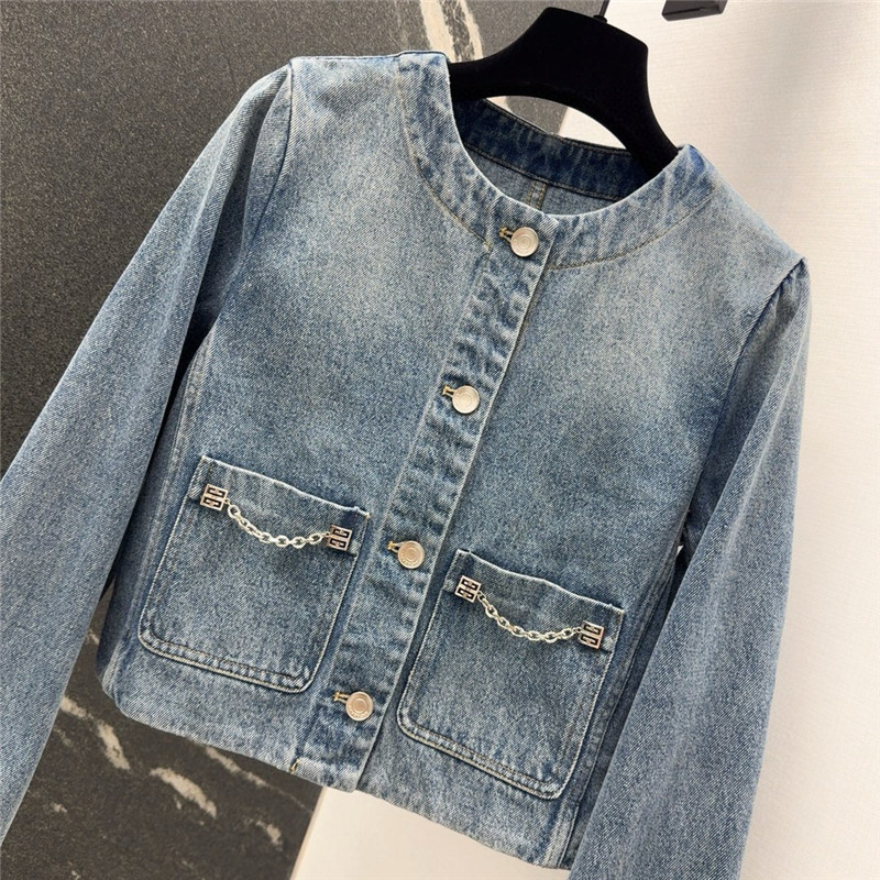 Givenchy denim crew neck jacket