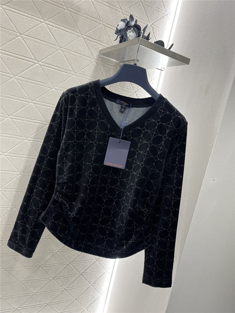 l0vis Vvtt0n lv velvet bottoming shirt