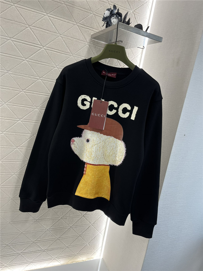 Gvc*1 logo dog crewneck sweatshirt black