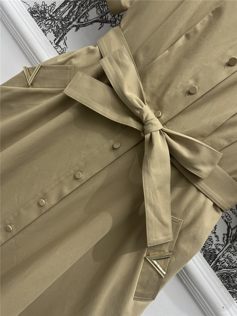 Va1e*ntin0 khaki short sleeve shirt dress