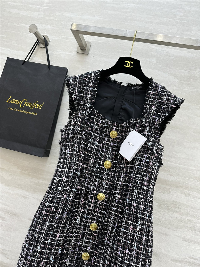 Balmain dress with fur trim