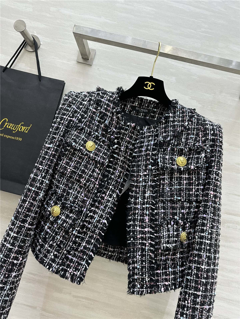 Balmain soft tweed coat