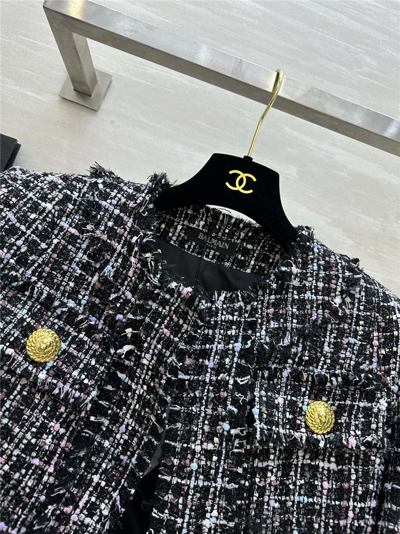 Balmain soft tweed coat