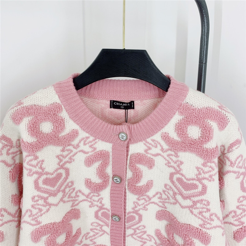 Ch**el crew neck long sleeve cardigan