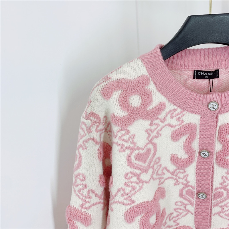 Ch**el crew neck long sleeve cardigan