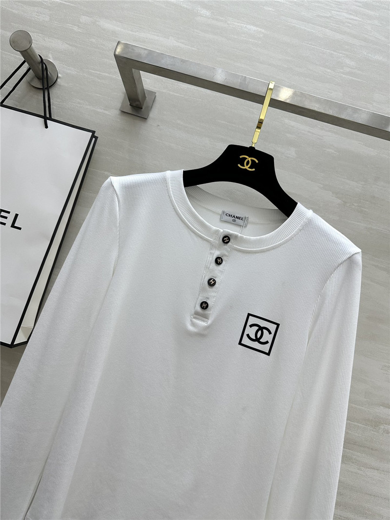 Ch**el logo embossed long sleeve top