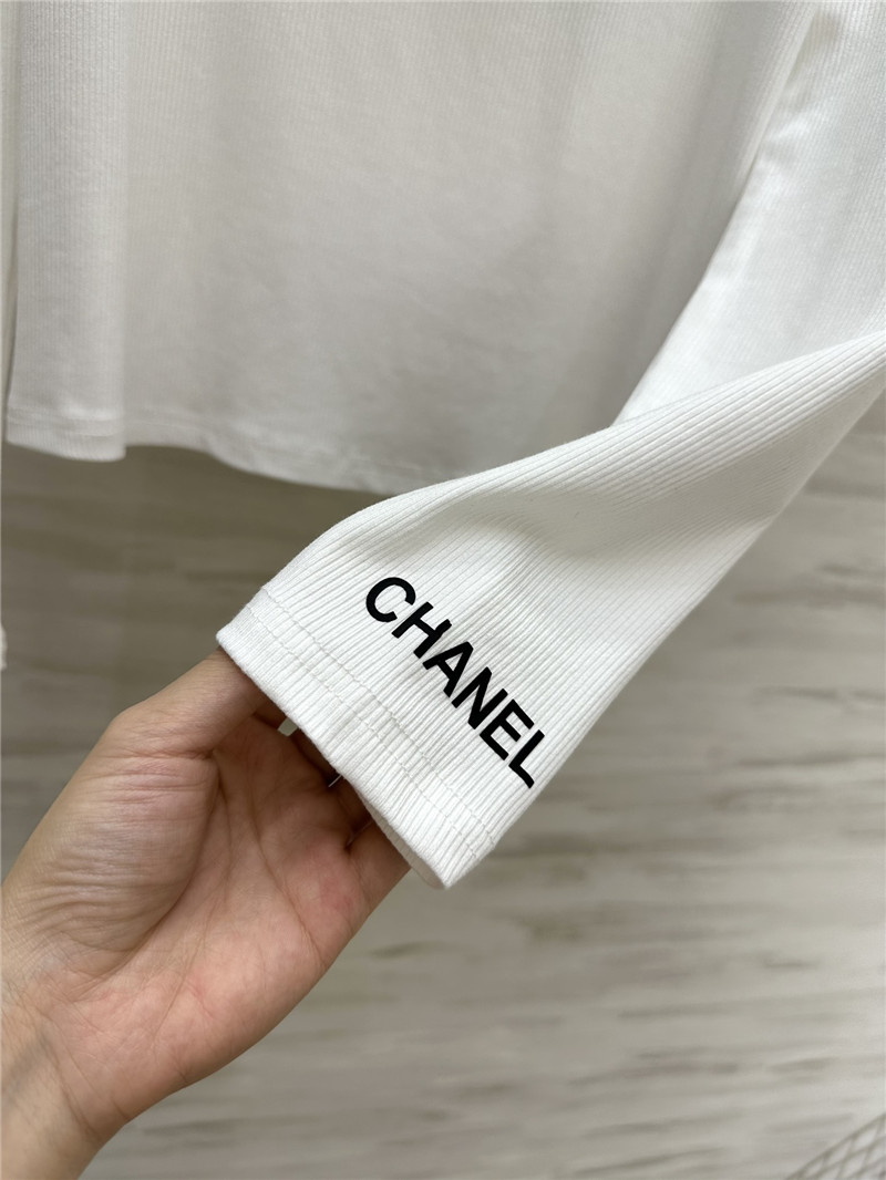 Ch**el logo embossed long sleeve top