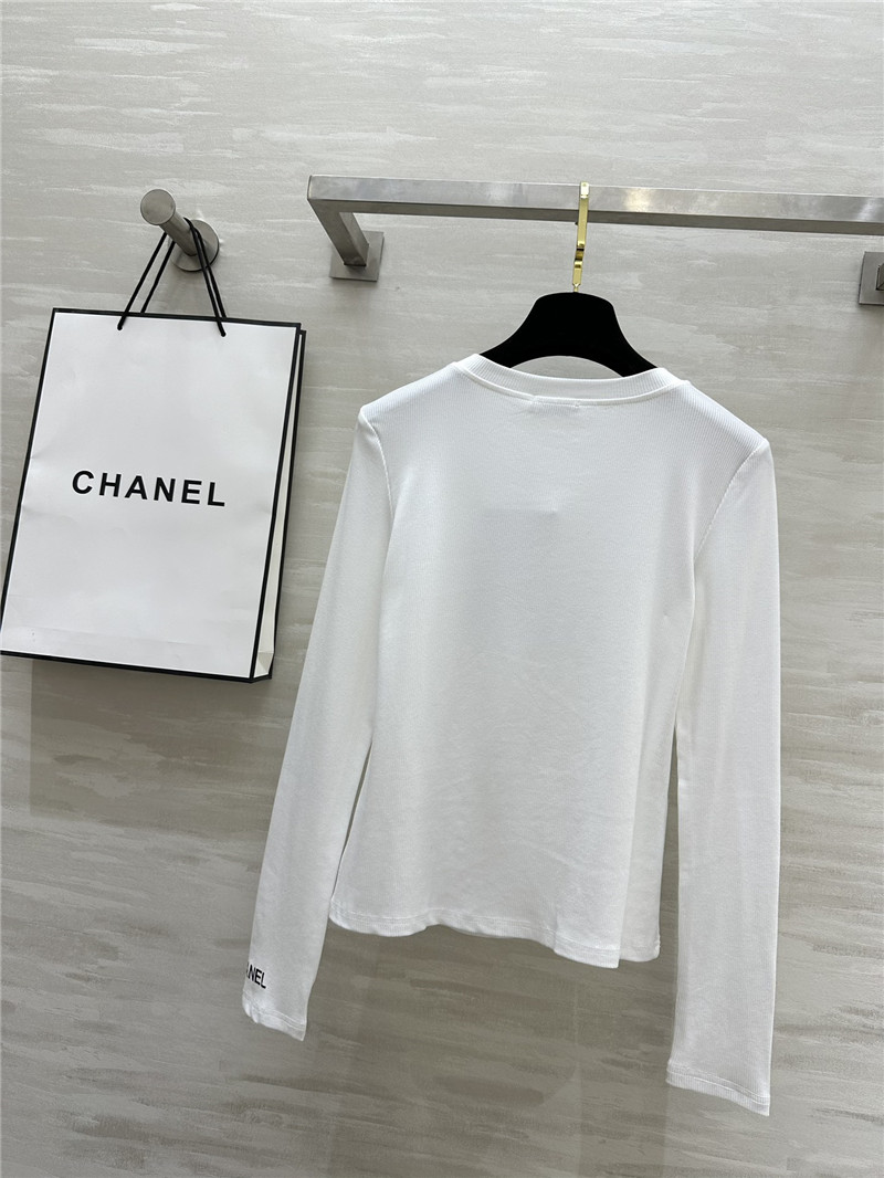Ch**el logo embossed long sleeve top