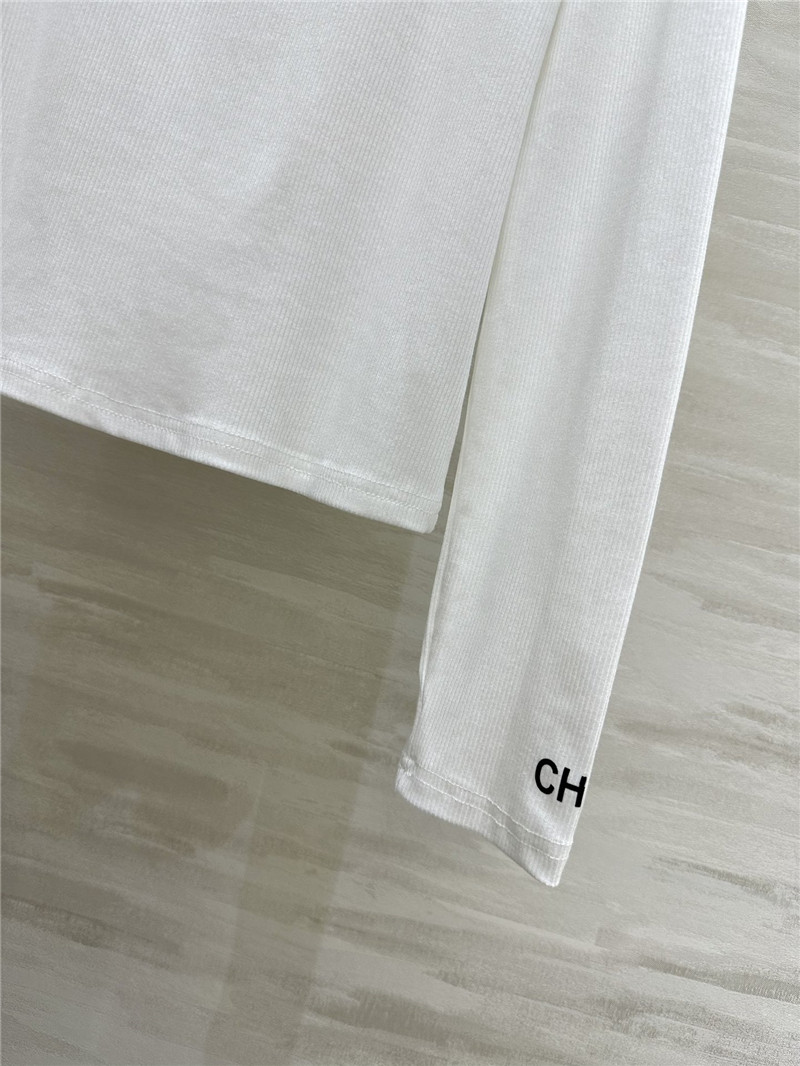 Ch**el logo embossed long sleeve top