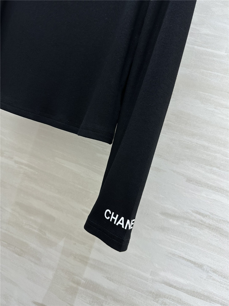 Ch**el logo embossed long sleeve top