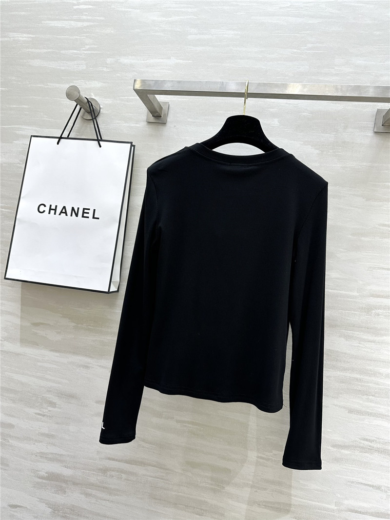 Ch**el logo embossed long sleeve top