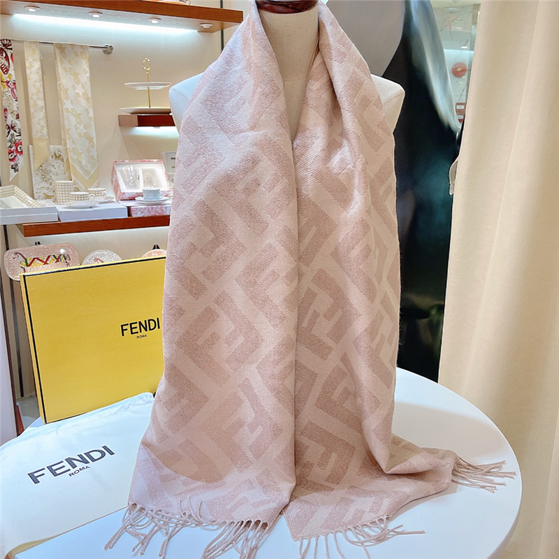 F**di long fringed scarf