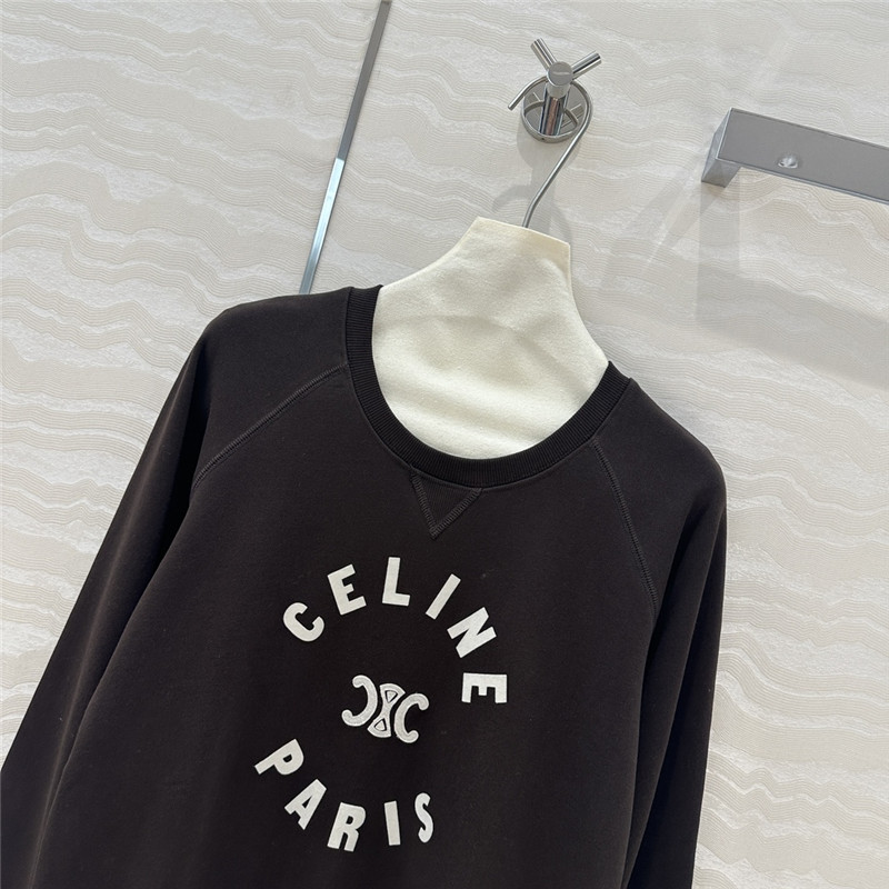 Ce1i*e triomphe fleece sweatshirt chocolate