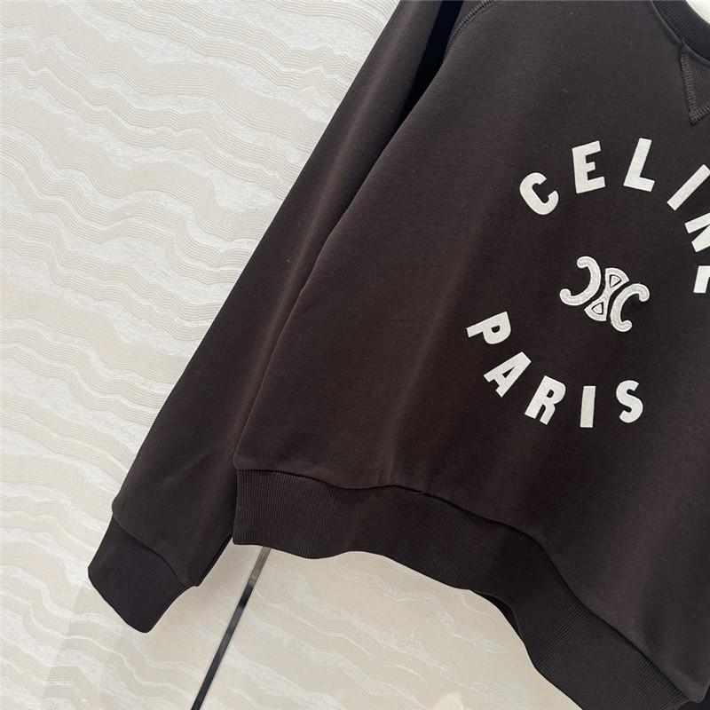 Ce1i*e triomphe fleece sweatshirt chocolate