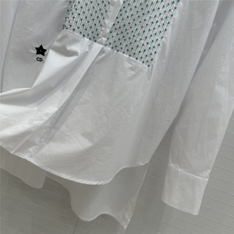 D10r beaded embroidered cotton shirt