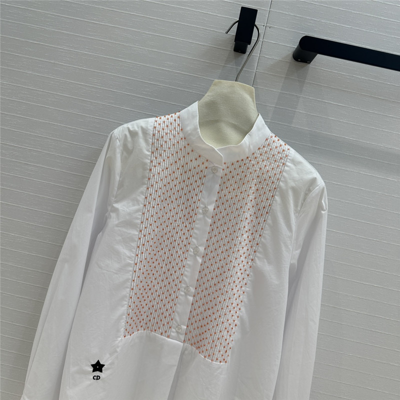D10r beaded embroidered cotton shirt