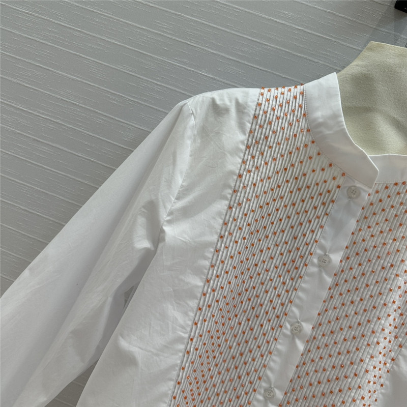 D10r beaded embroidered cotton shirt