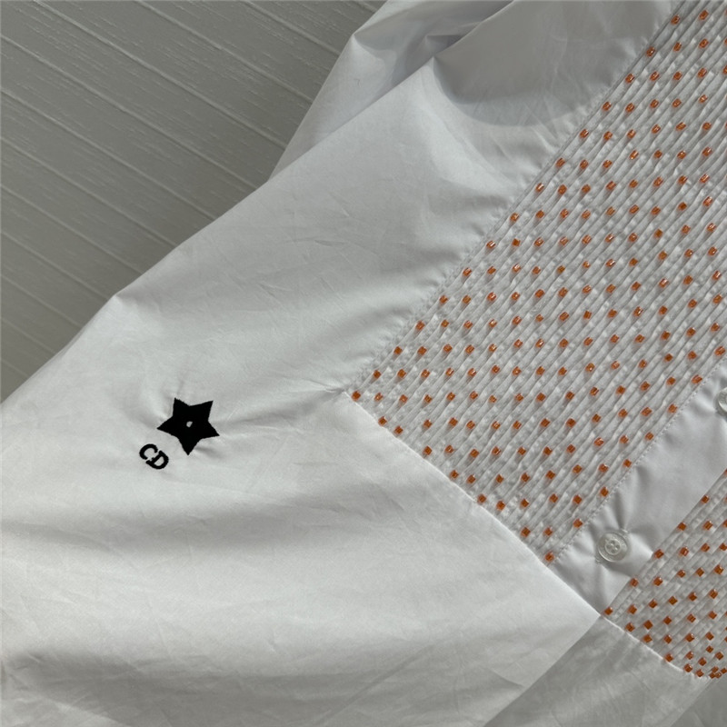 D10r beaded embroidered cotton shirt