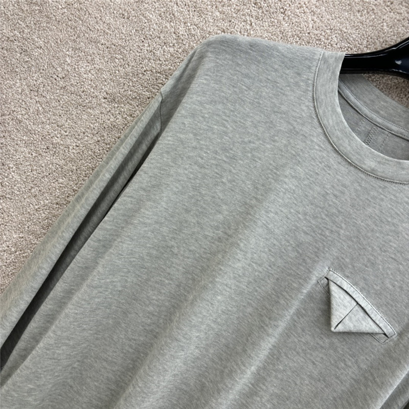 b0tt*ga Ven*ta grey tencel crewneck long sleeve top