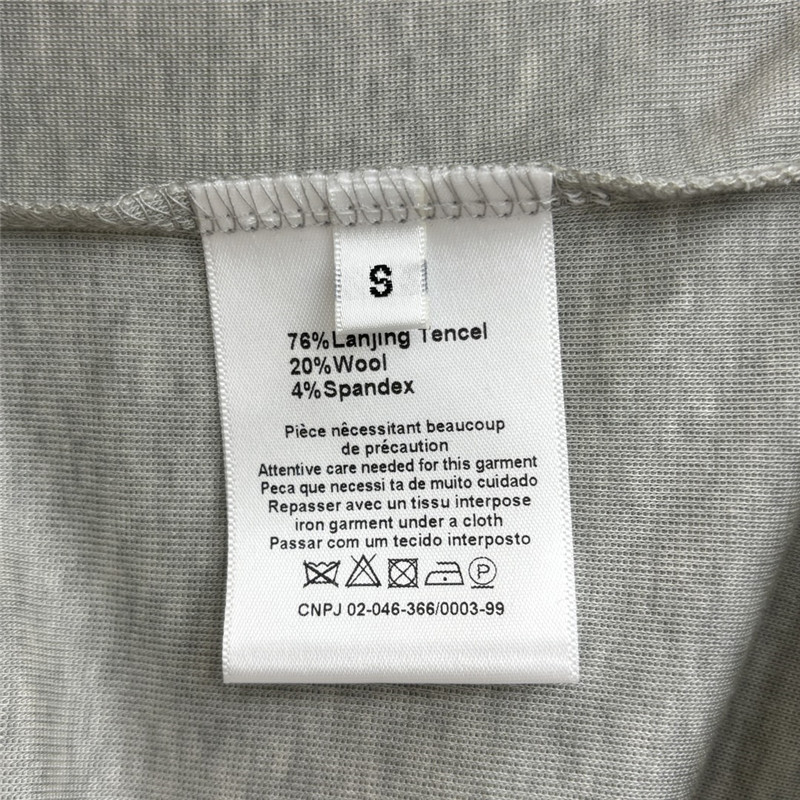 b0tt*ga Ven*ta grey tencel crewneck long sleeve top