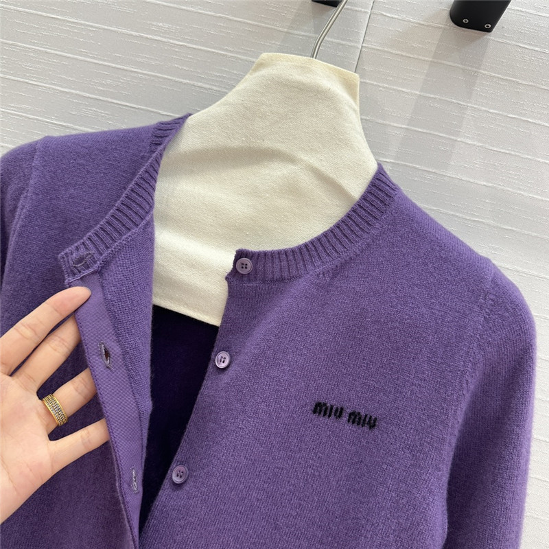 M1um1u cashmere cardigan jacket