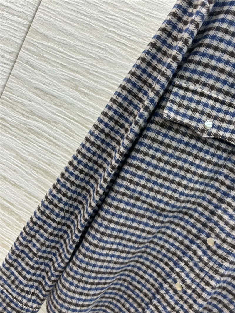 M1um1u houndstooth double pocket shirt