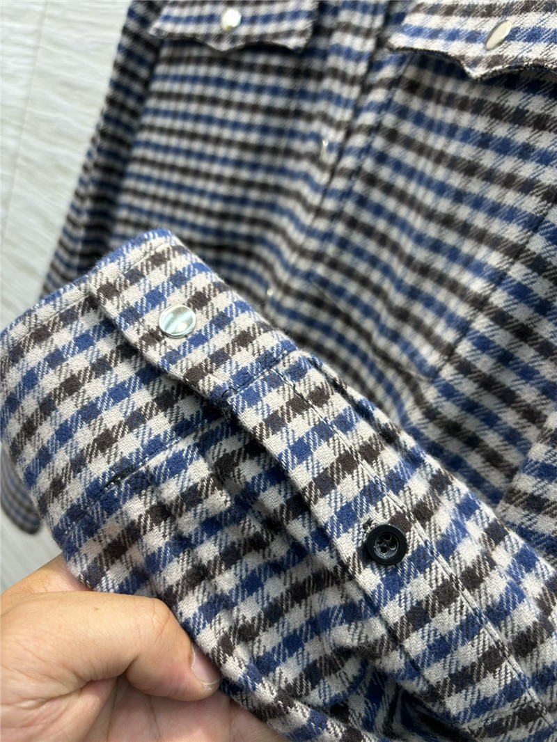 M1um1u houndstooth double pocket shirt