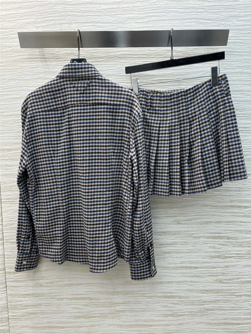 M1um1u houndstooth double pocket shirt