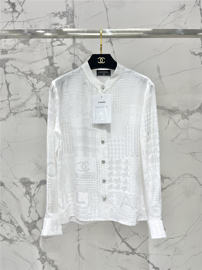 Ch**el silk jacquard shirt