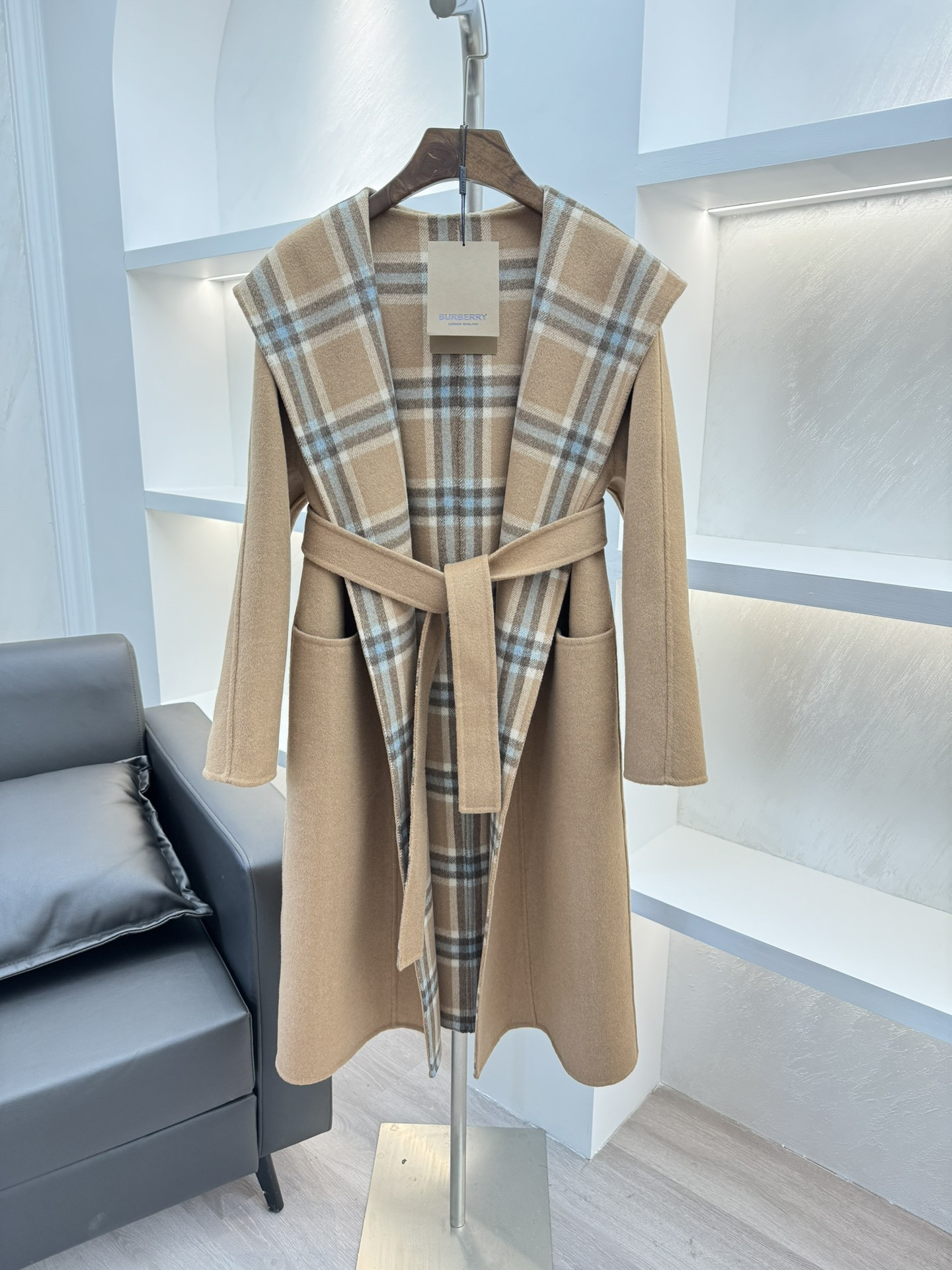 Bv*b*rry reversible wool coat